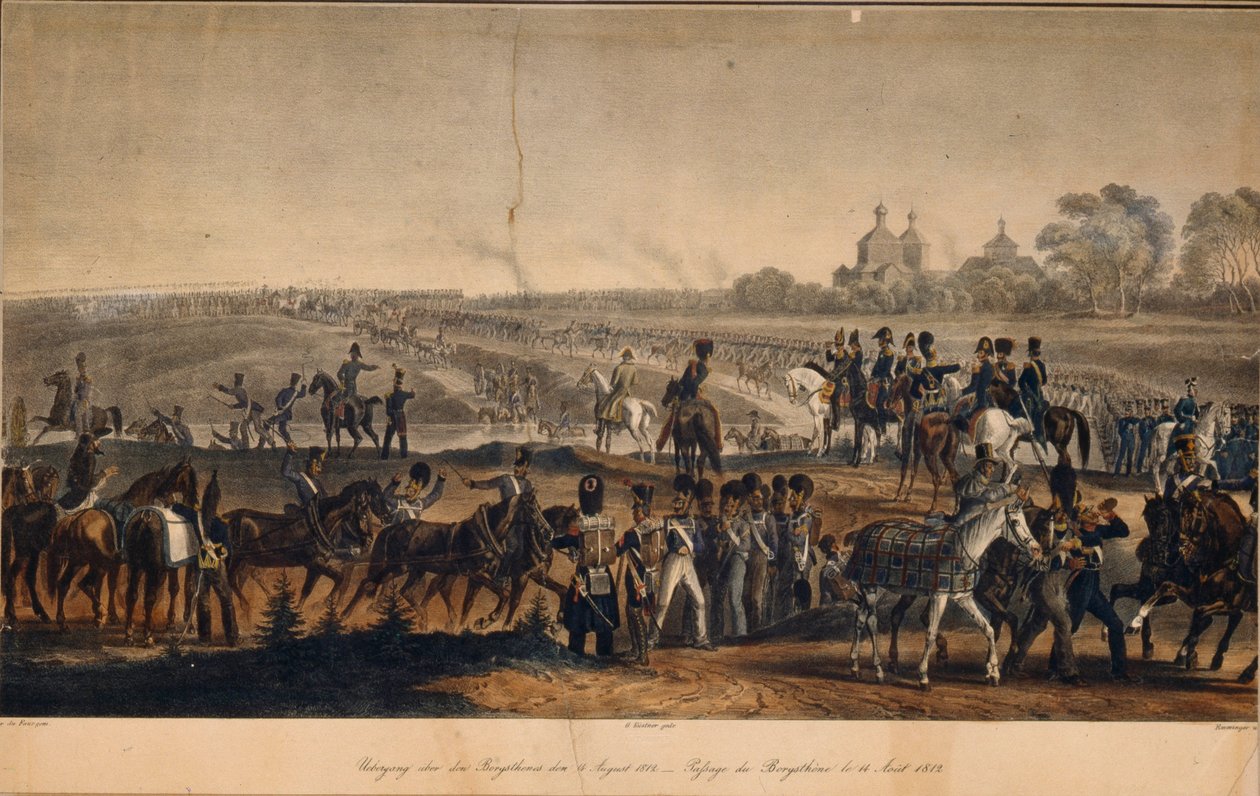 El cruce del Dniéper el 14 de agosto de 1812 de Christian Wilhelm Faber du Faur von