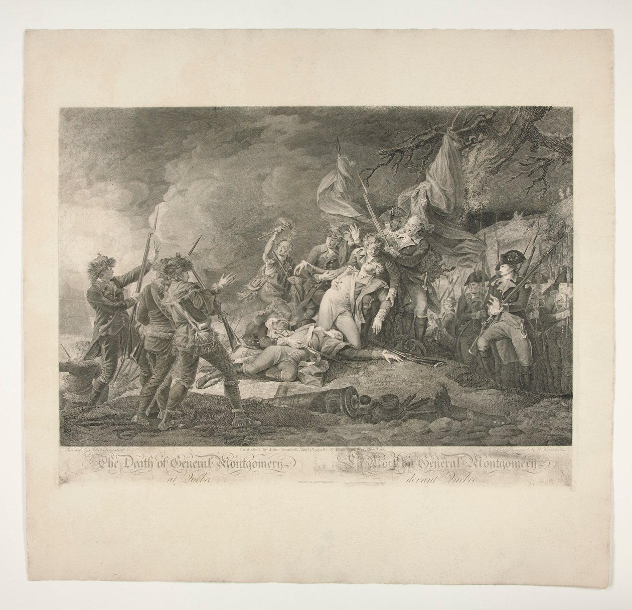 La muerte del general Montgomery en Quebec (La Mort du General Montgomery devant Quebec) de Christian Wilhelm Ketterlinus