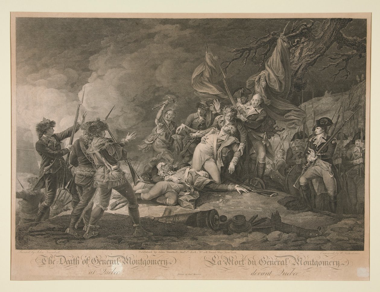 La muerte del general Montgomery de Quebec de Christian Wilhelm Ketterlinus