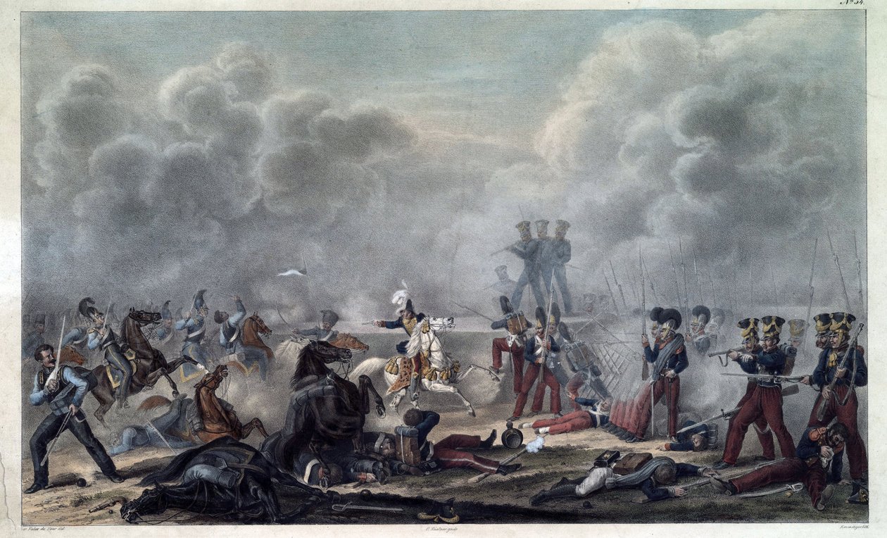 En el campo de batalla de Borodino (bataille de la Moskova de Christian Wilhelm von Faber du Faur