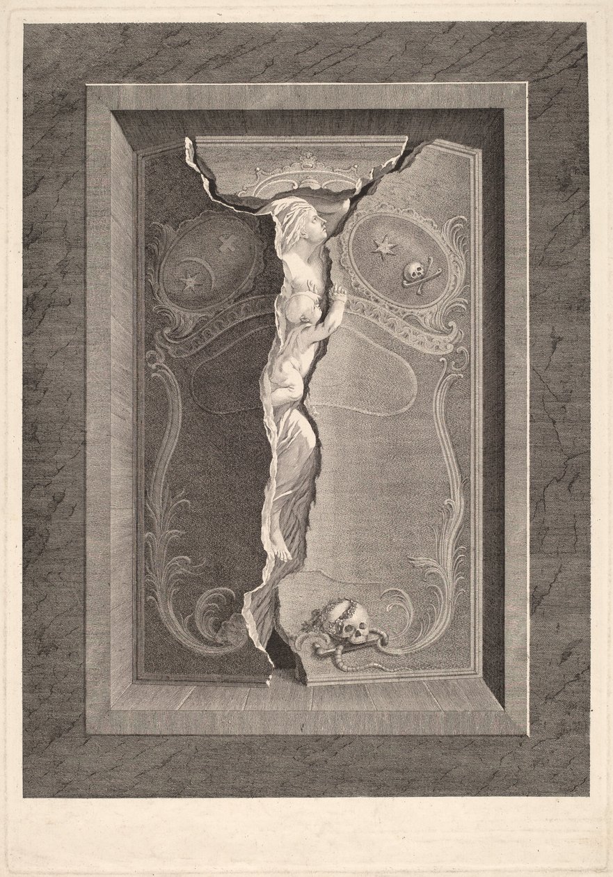 La tumba de Madame Langhans de Christian von Mechel and Bartholomäus Hübner, after Johannes August Nahl, the Younger