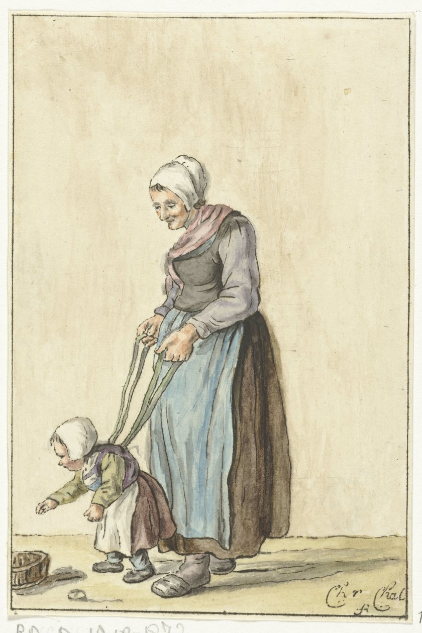 La madre enseña al niño a caminar de Christina Chalon
