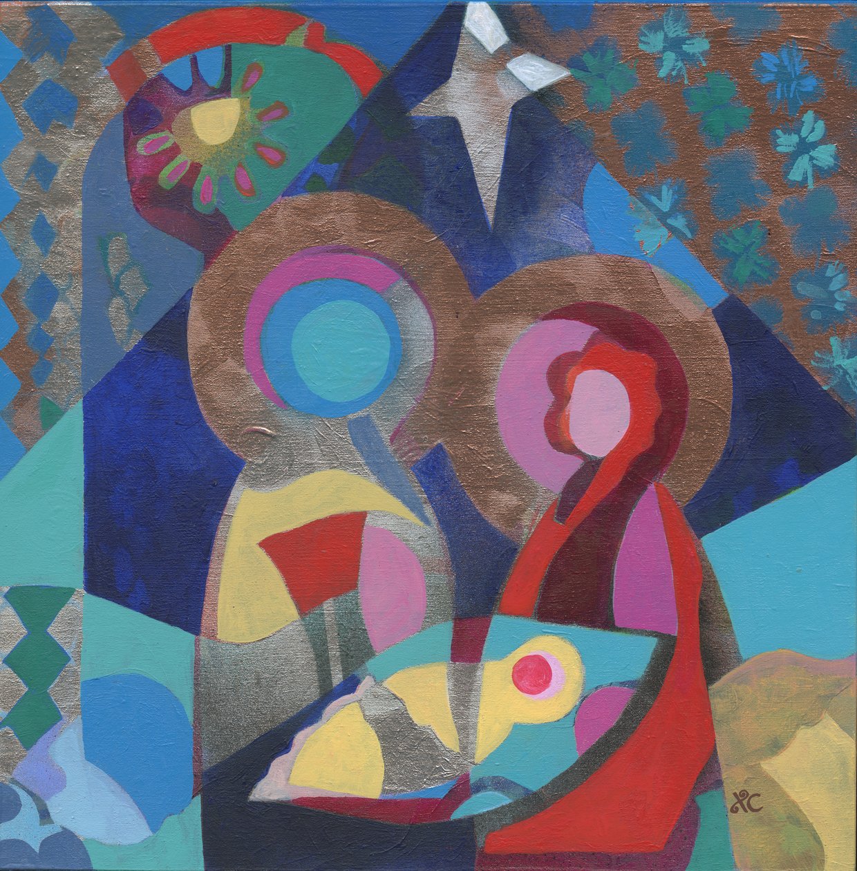 Sagrada Familia, c. 2023 (acrílico sobre panel) de Christina Saj