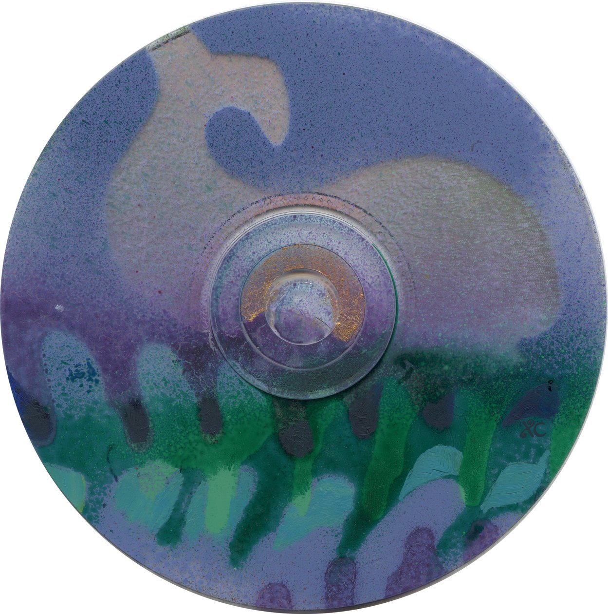 Ballena, c.2023 (acrílico en CD) de Christina Saj