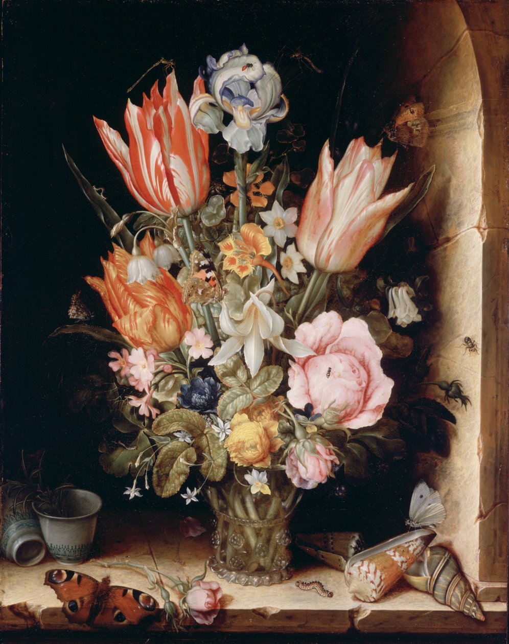 Naturaleza Muerta con Flores en un Jarrón de Christoffel van den Berghe
