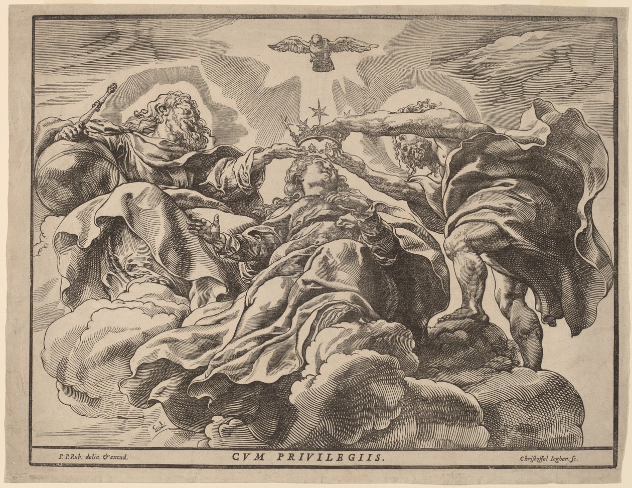 Coronación de la Virgen de Christoffel Jegher after Sir Peter Paul Rubens