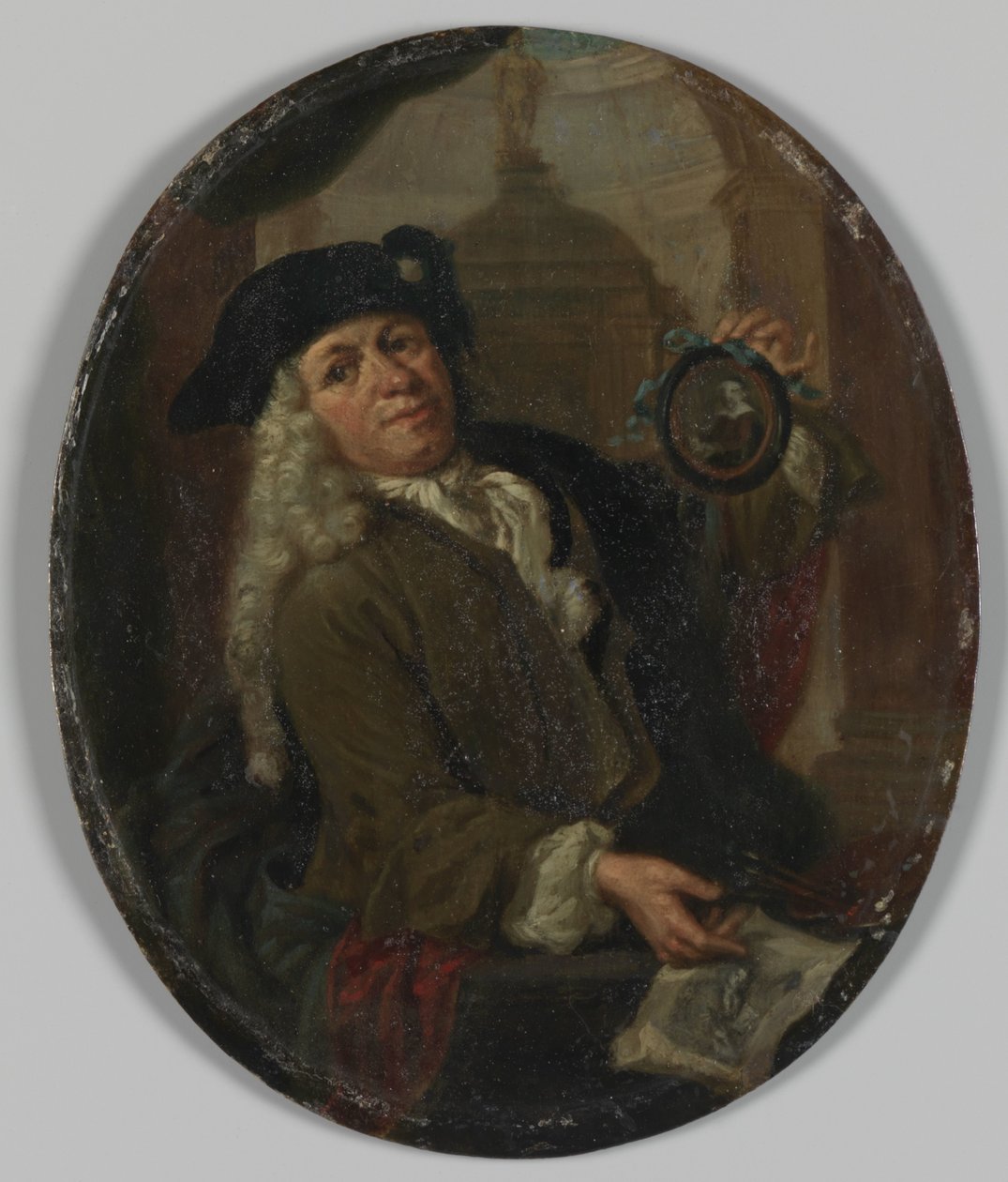 Retrato de Arnoud van Halen (1673-1732). Pintor, grabador, poeta y coleccionista en Ámsterdam de Christoffel Lubienitzki (copy after)