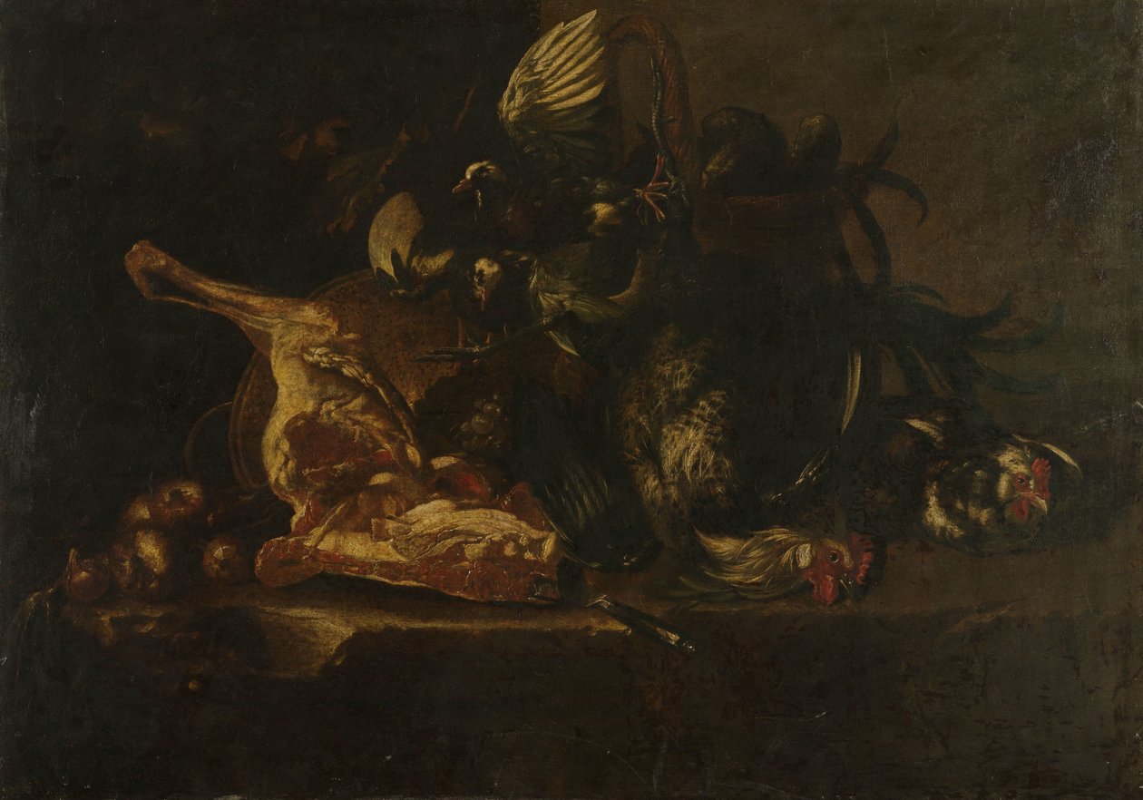 Bodegón con carne y aves muertas de Christoffel Puytlinck