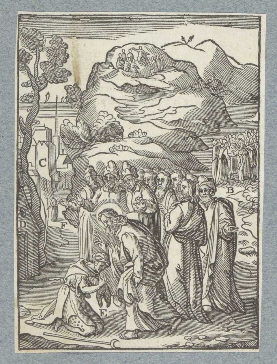 Cristo cura a un leproso de Christoffel van Sichem (II)