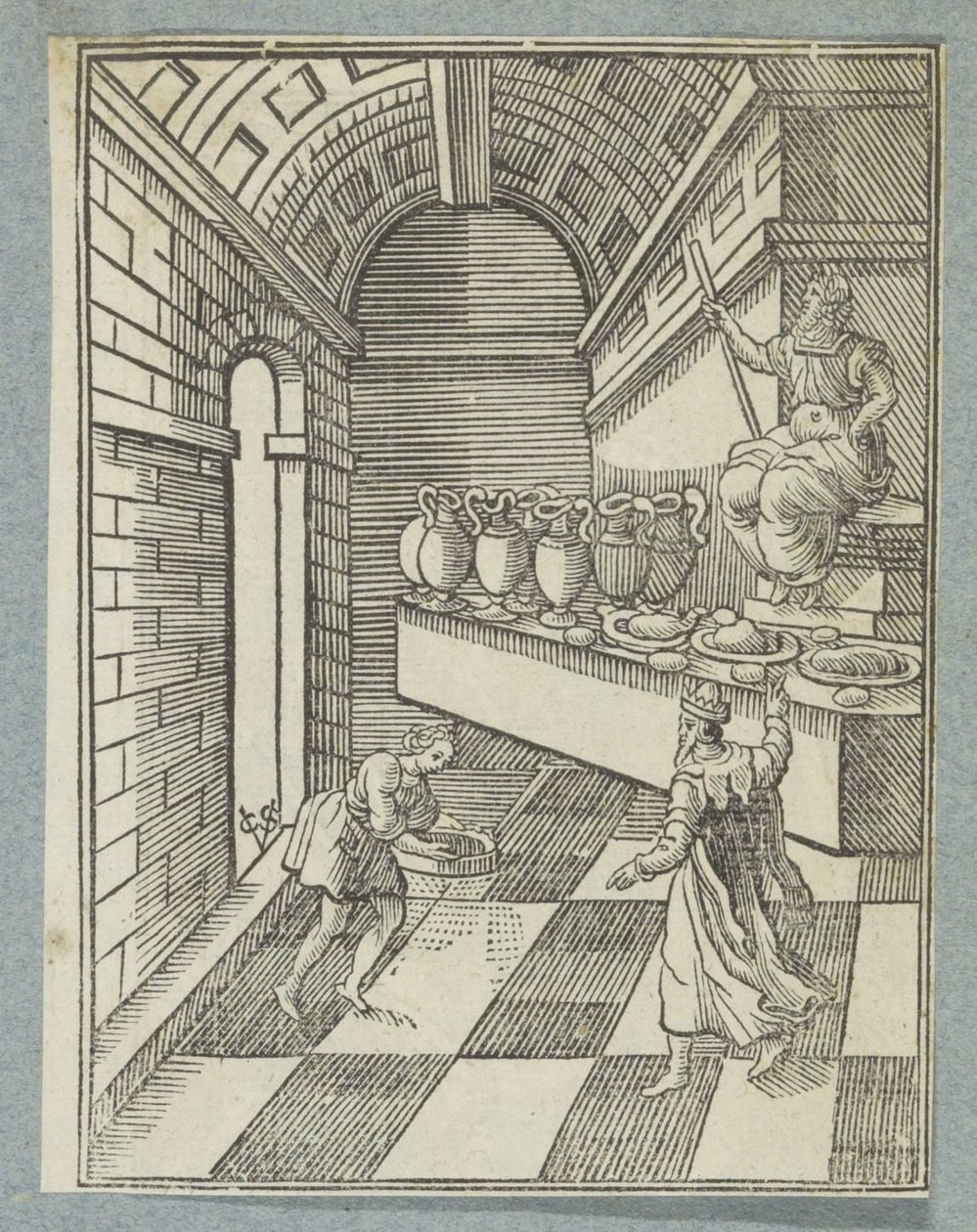 Daniel esparce las cenizas en el suelo del templo de Christoffel van Sichem (II)