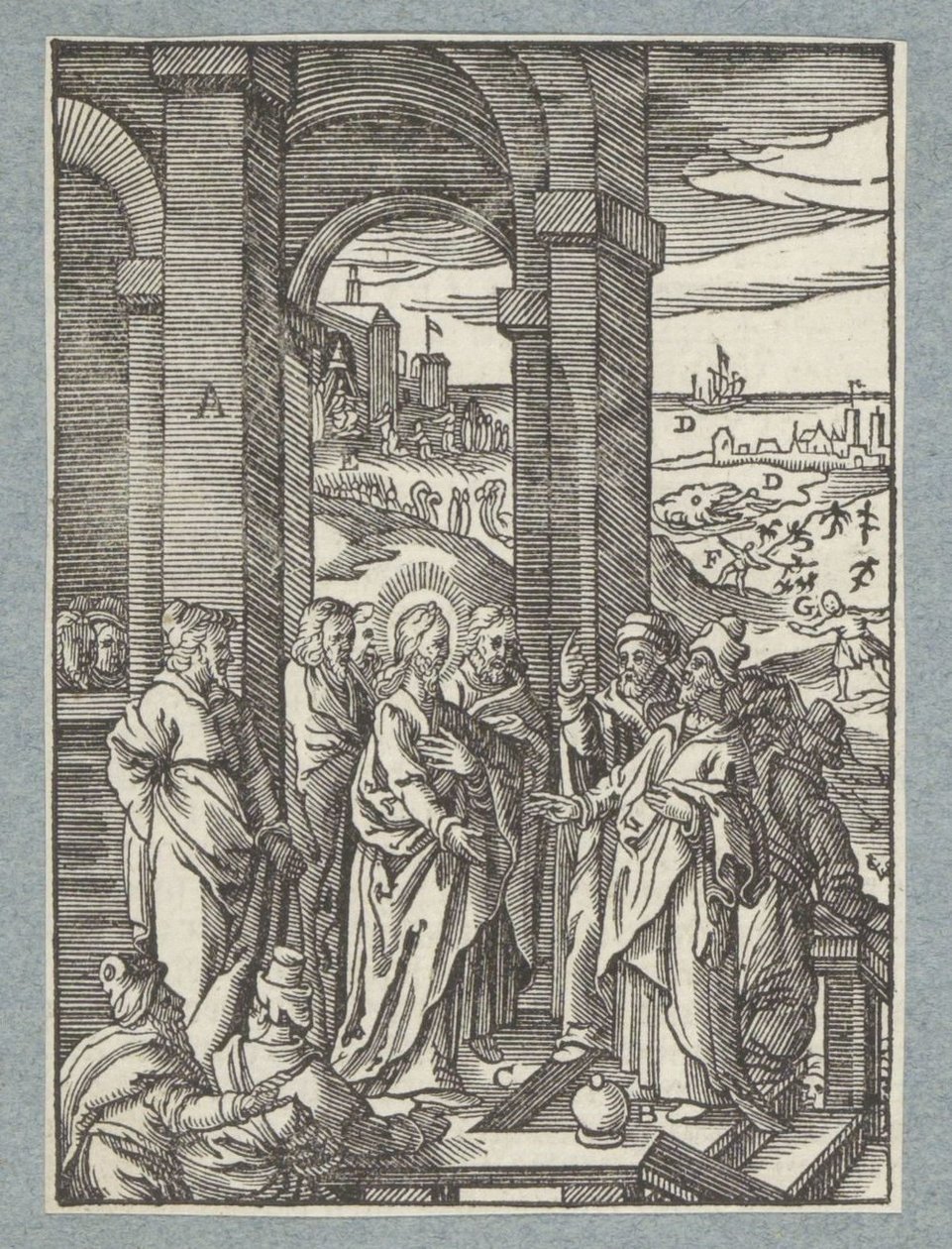 Fariseos y escribas piden la señal de Cristo de Christoffel van Sichem (II)