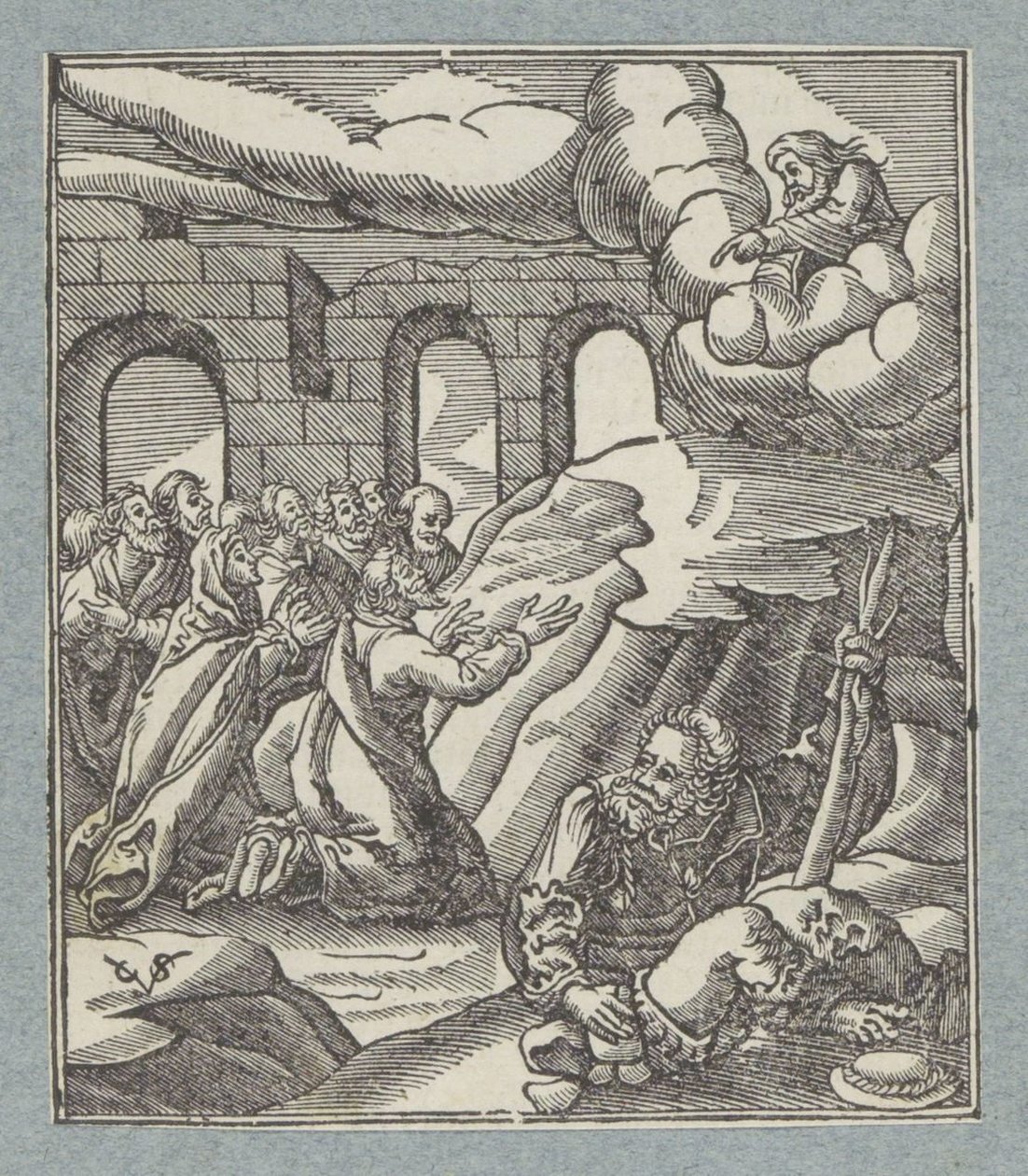 Grito de auxilio de los israelitas escuchado por Dios Padre de Christoffel van Sichem (II)