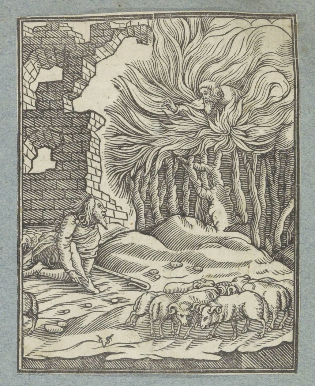 Moisés y la zarza ardiente de Christoffel van Sichem (II)