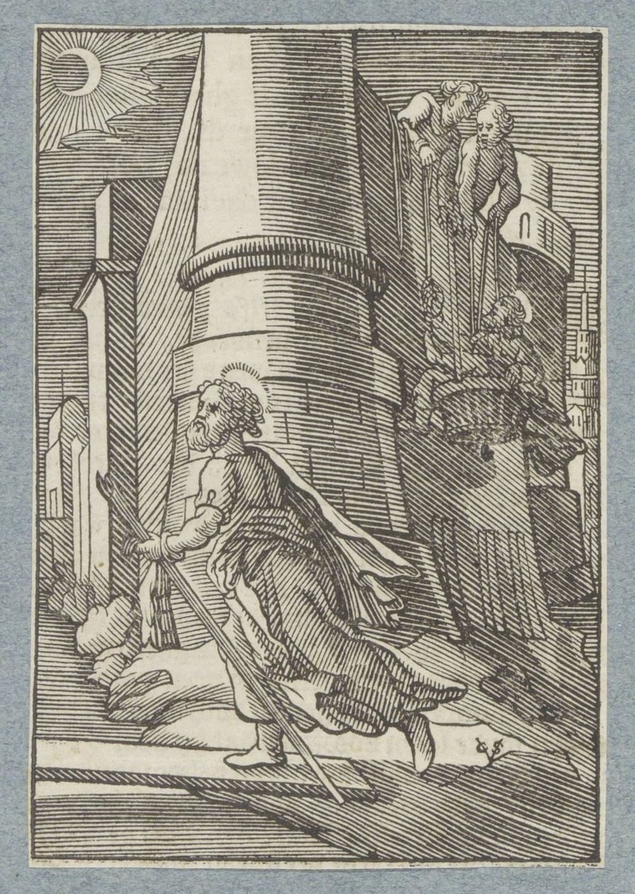 La huida de Pablo desde Damasco de Christoffel van Sichem (II)