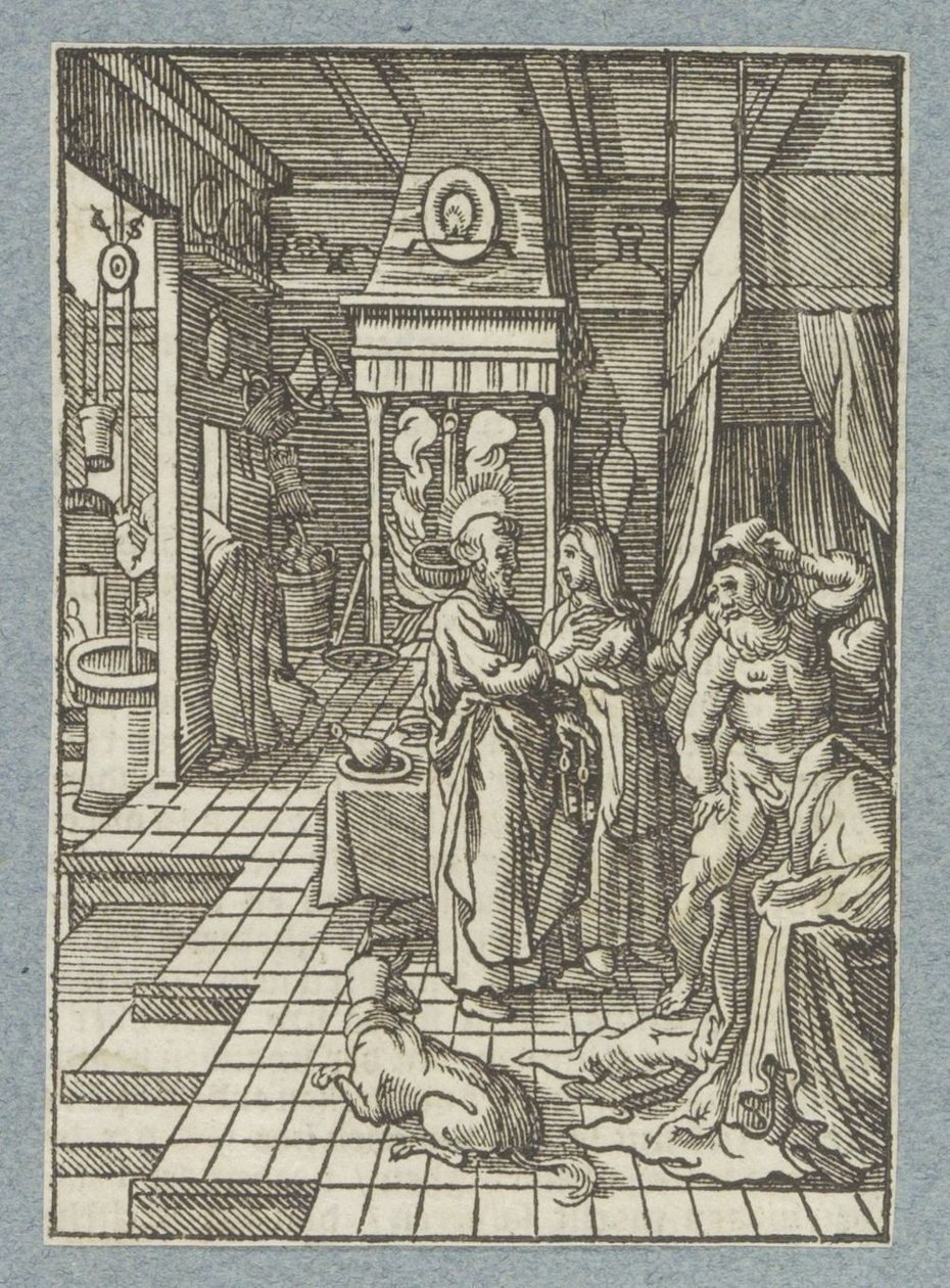 Pedro le ruega a Eneas de Christoffel van Sichem (II)