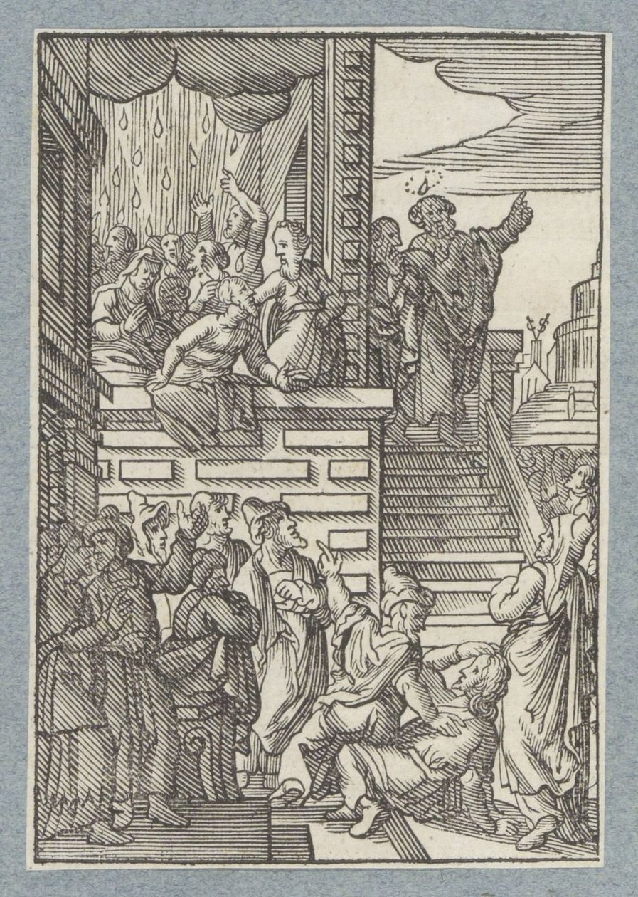 Pedro predica en Jerusalén de Christoffel van Sichem (II)
