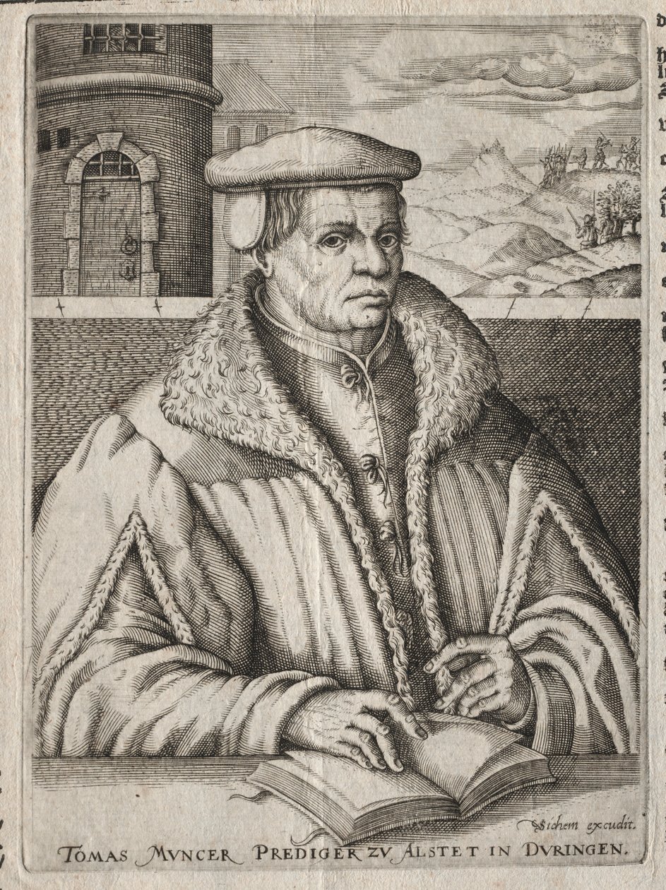 Retrato de Thomas Munzer de Christoffel van Sichem