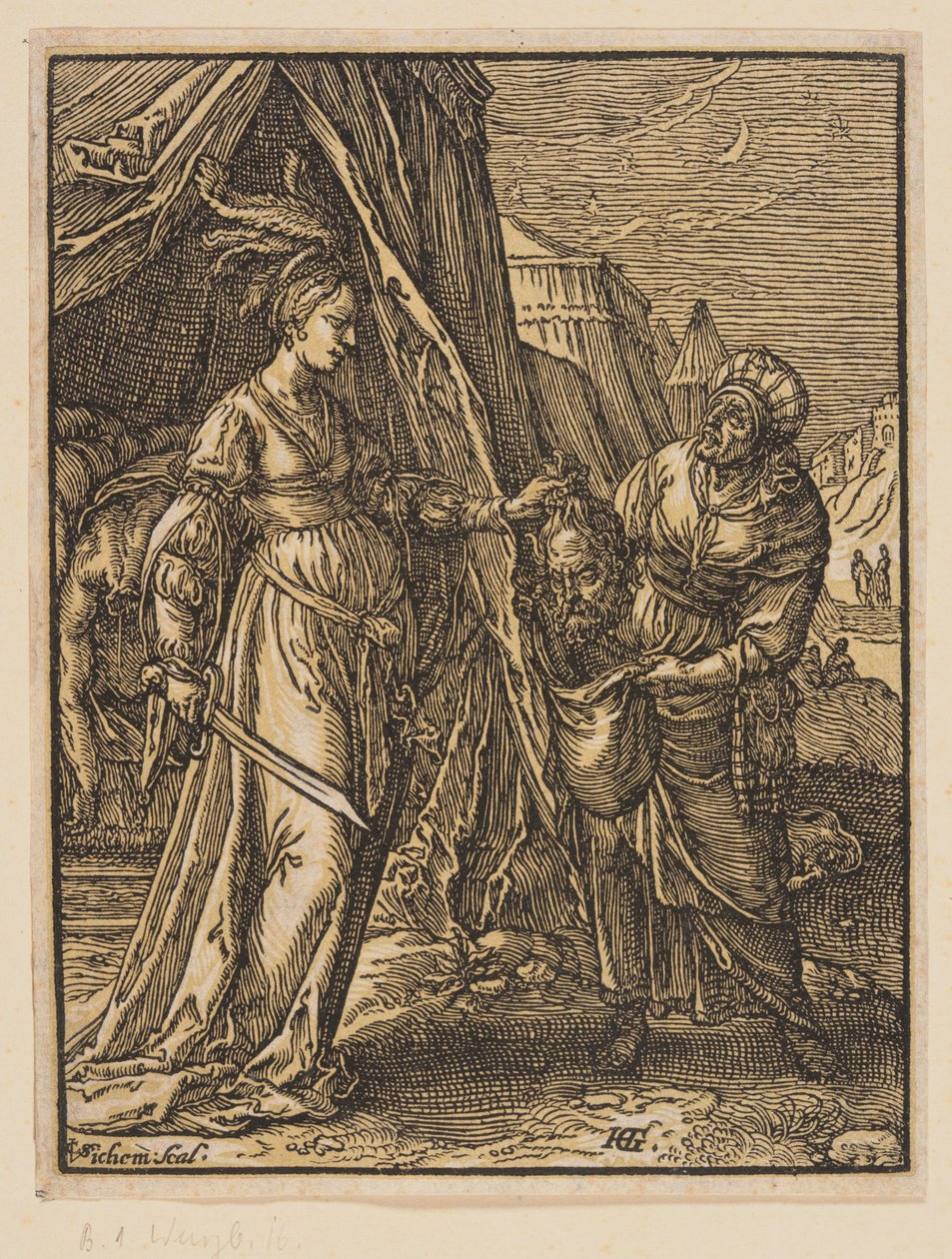 Judith con la cabeza de Holofernes de Christoffel van Sichem I