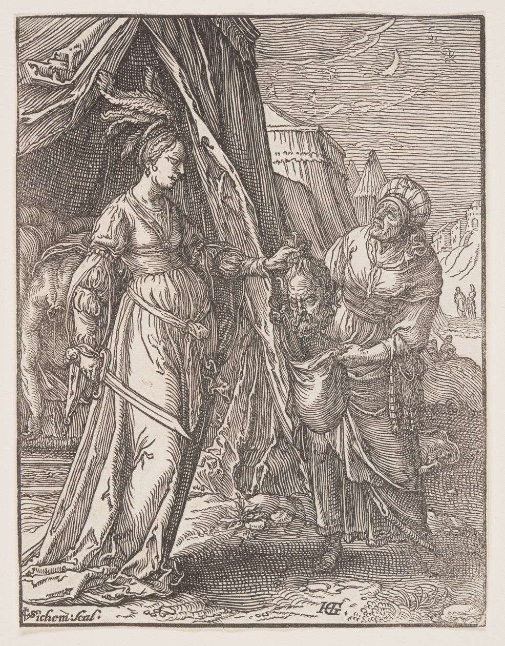 Judith con la cabeza de Holofernes de Christoffel van Sichem I