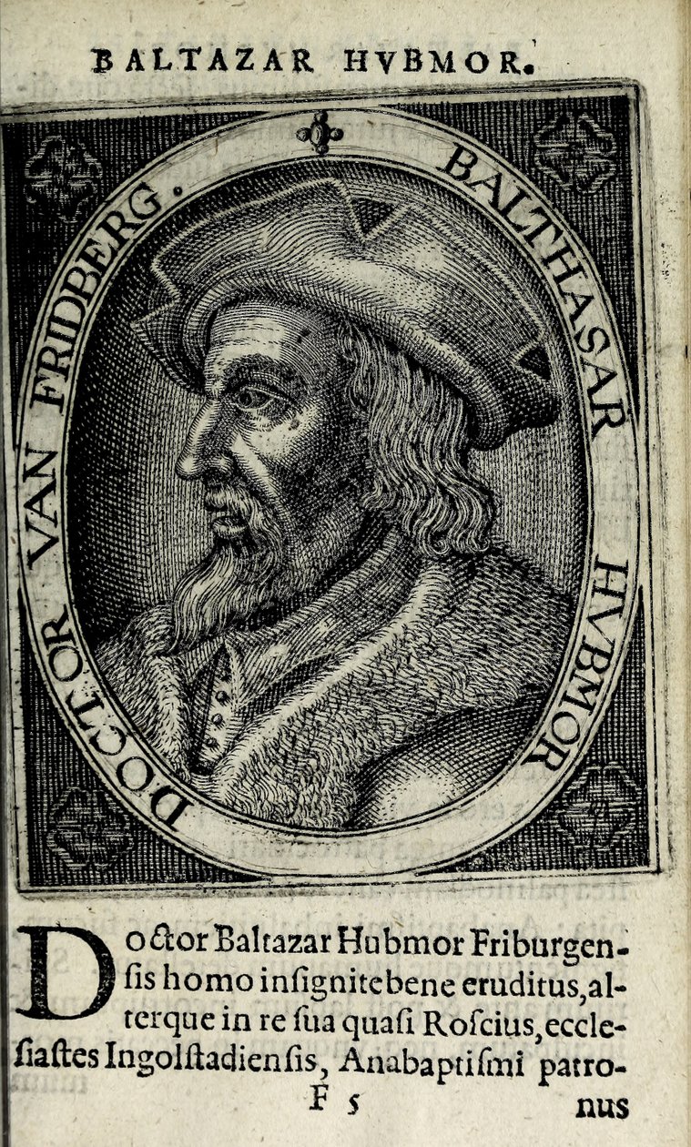 Balthasar Hubmaier, ilustración de 