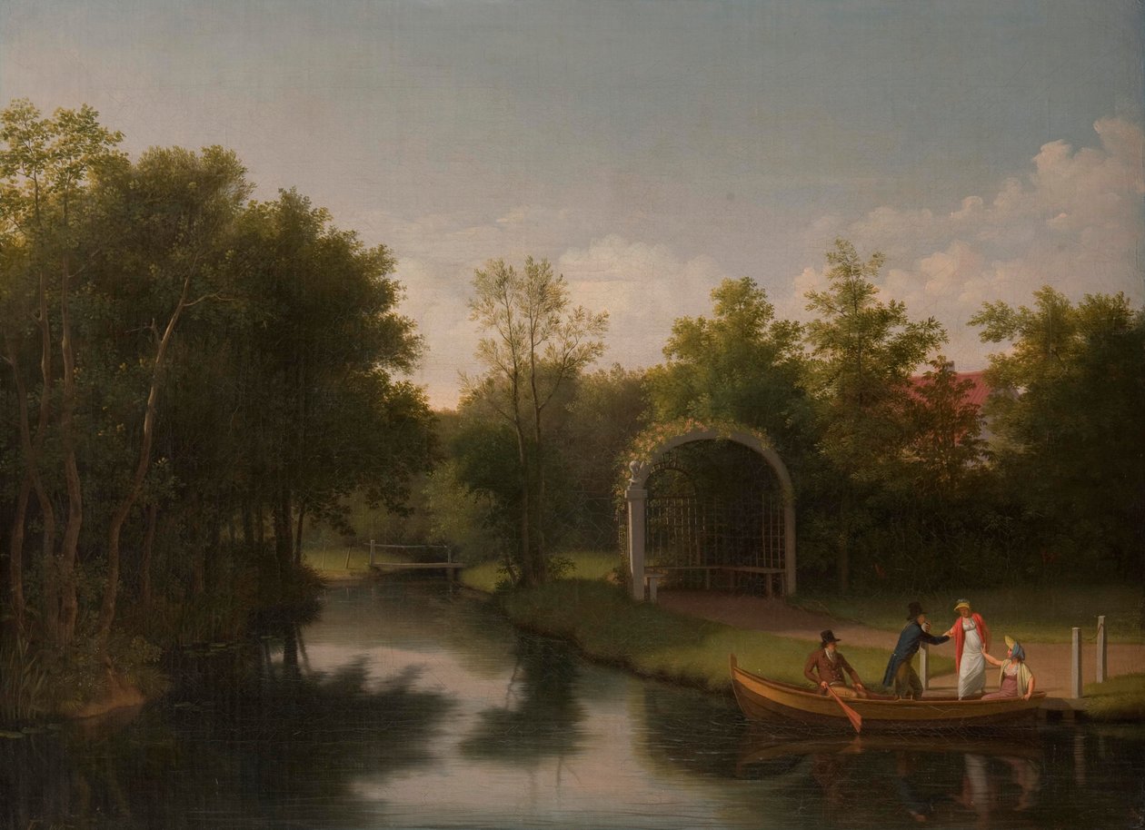 Cenador en el parque de la mansión Sanderumgård de Christoffer Wilhelm Eckersberg