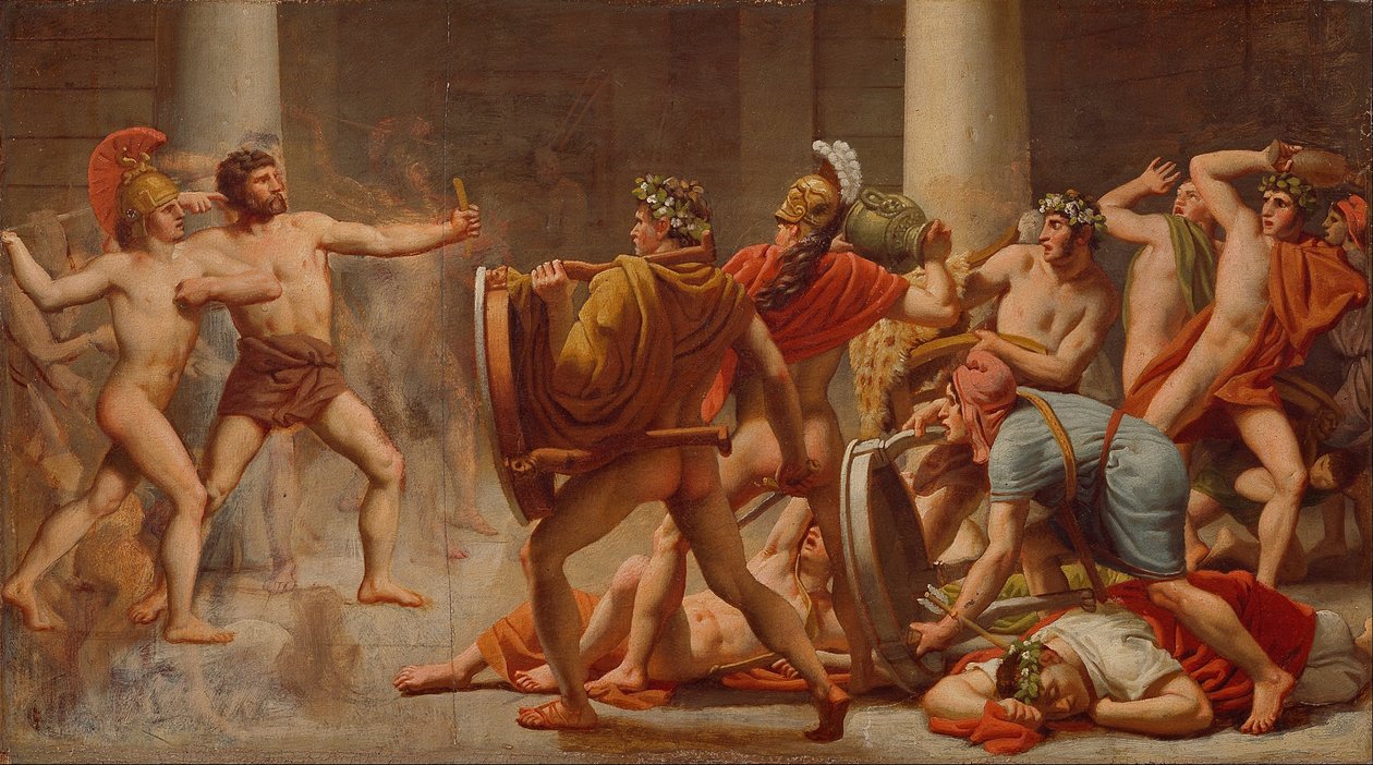 La venganza de Ulises sobre los pretendientes de Penélope de Christoffer Wilhelm Eckersberg