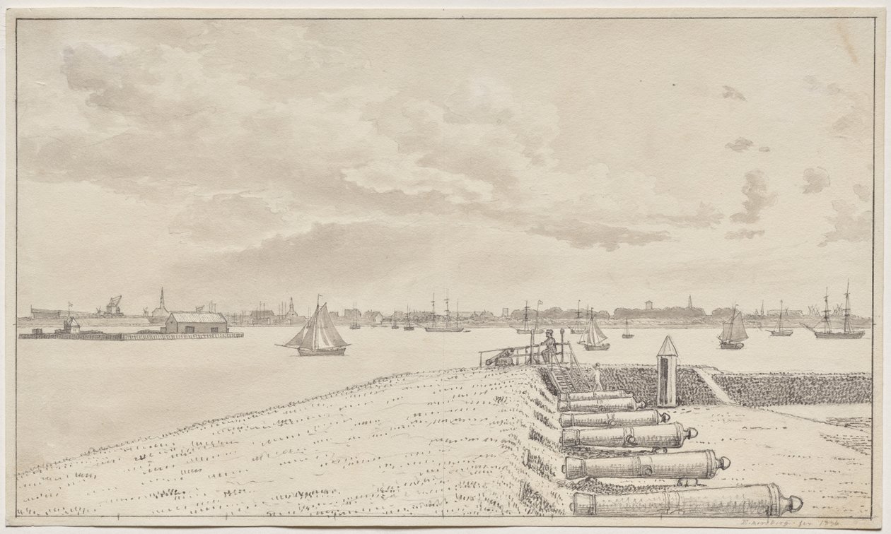 Vista desde la Batería hacia la Ciudad de Christoffer Wilhelm Eckersberg