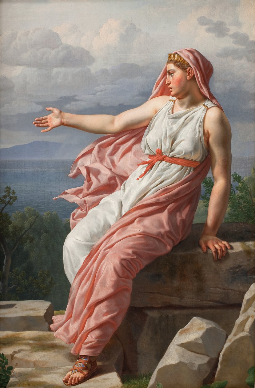 La despedida de Alción de su marido. De las Metamorfosis de Ovidio, Canto XI de Christoffer Wilhelm Eckersberg