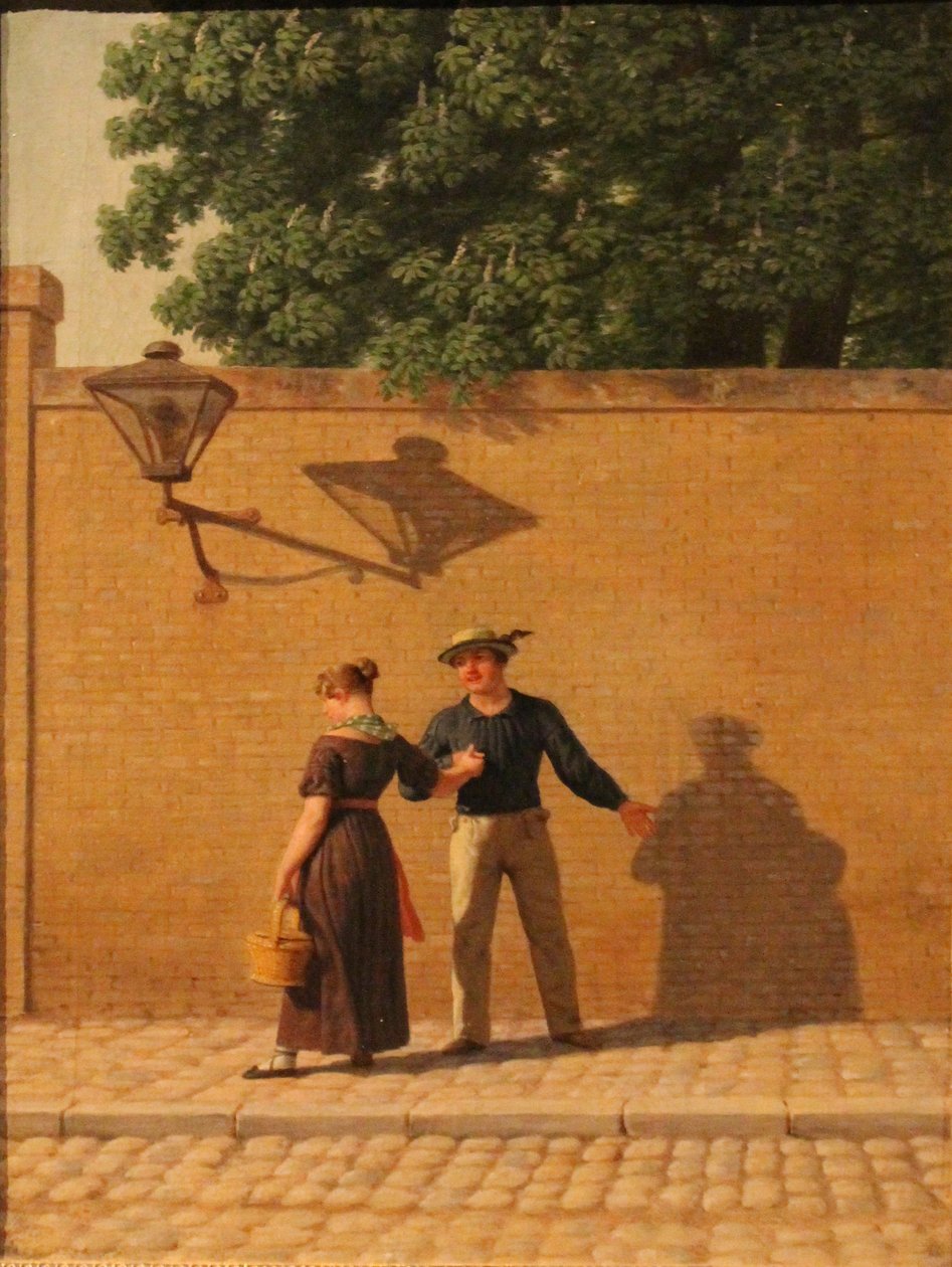 Danés:  En matros, som tager afsked med sin pige Un marinero despidiéndose de su chica de Christoffer Wilhelm Eckersberg