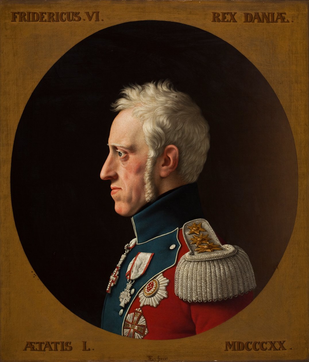 Retrato de Federico VI de Dinamarca 1768-1839, 1839 de Christoffer Wilhelm Eckersberg