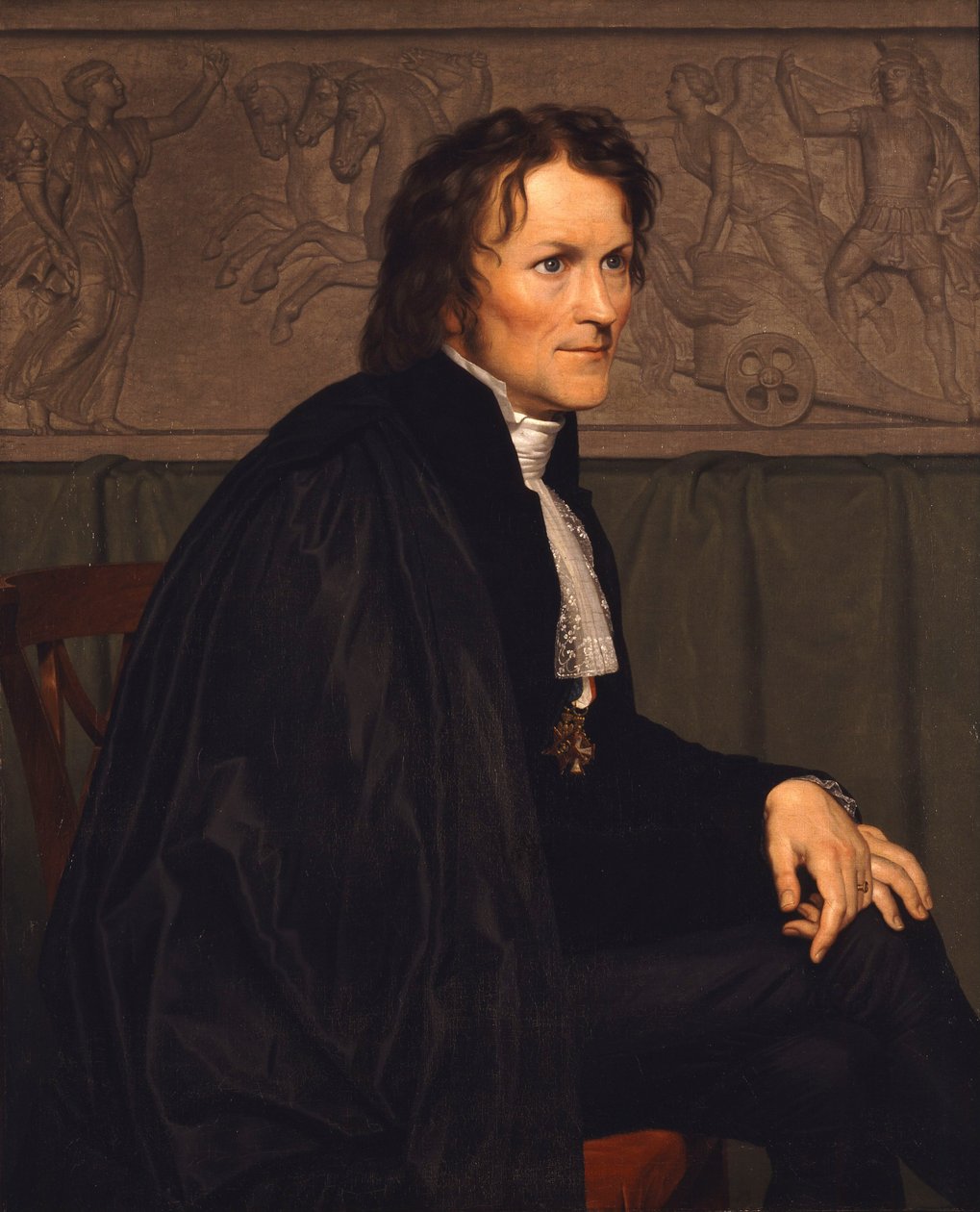 Retrato del escultor Bertel Thorvaldsen 1770-1844, 1838 de Christoffer Wilhelm Eckersberg