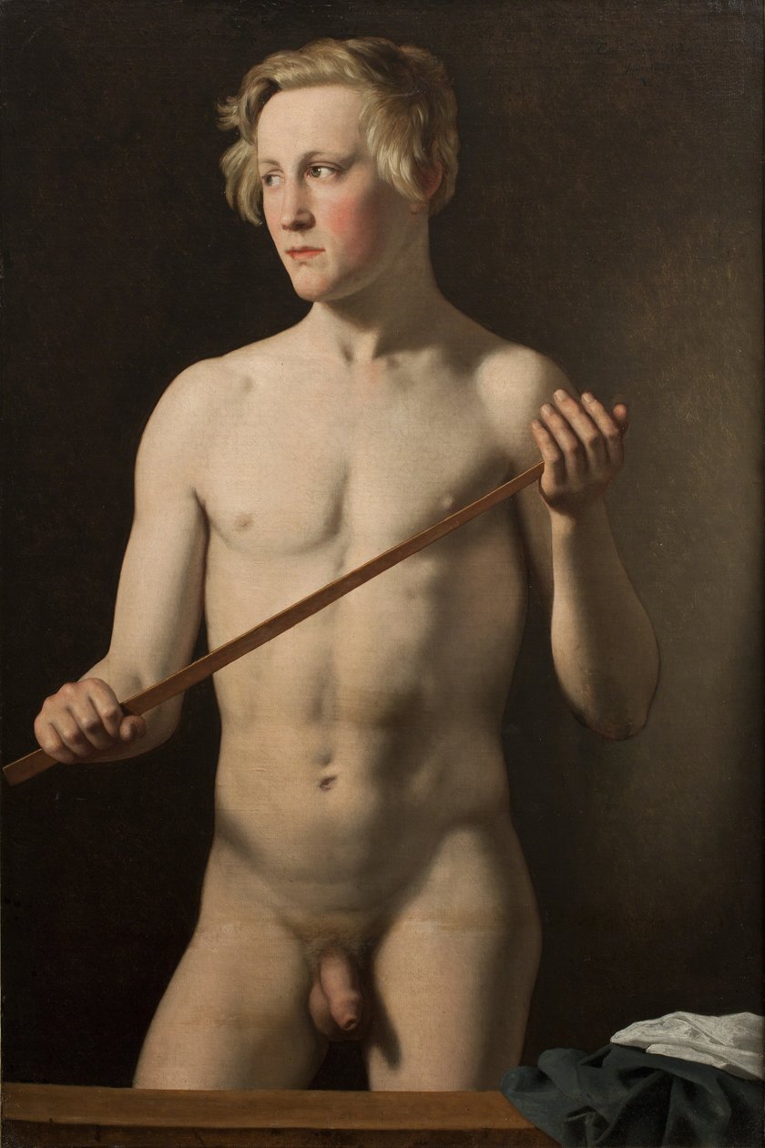 Modelo masculino de pie Carl Frørup de Christoffer Wilhelm Eckersberg