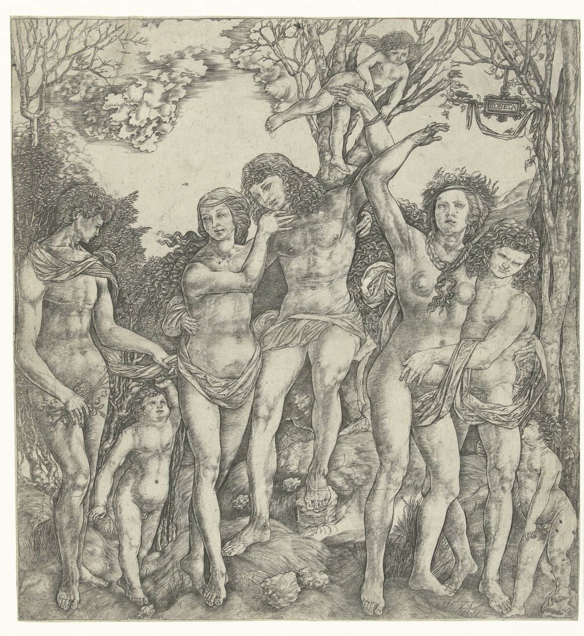Alegoría del amor de pareja y Amor en paisaje de Christoforo di Michele Robetta