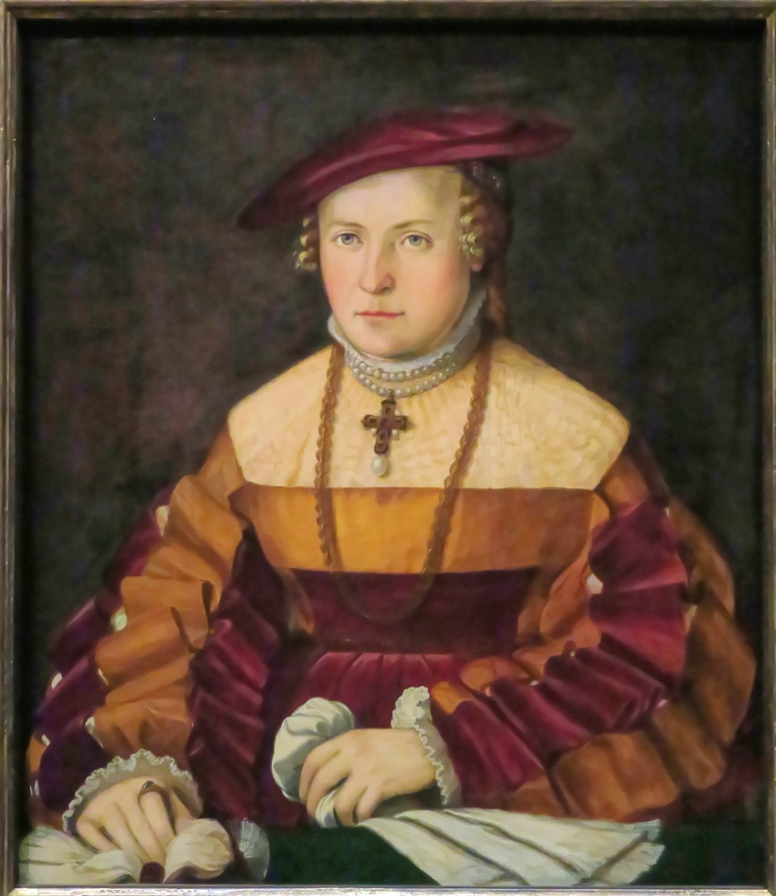 Alemán: Bildnis der Ehefrau des Ulrich Ehinger, Ursula Meuting (m. 1588) (Retrato de la esposa de Ulrich Ehinger, Ursula Meuting) Retrato de la esposa de Ulrich Ehinger, Ursula Meuting de Christoph Amberger