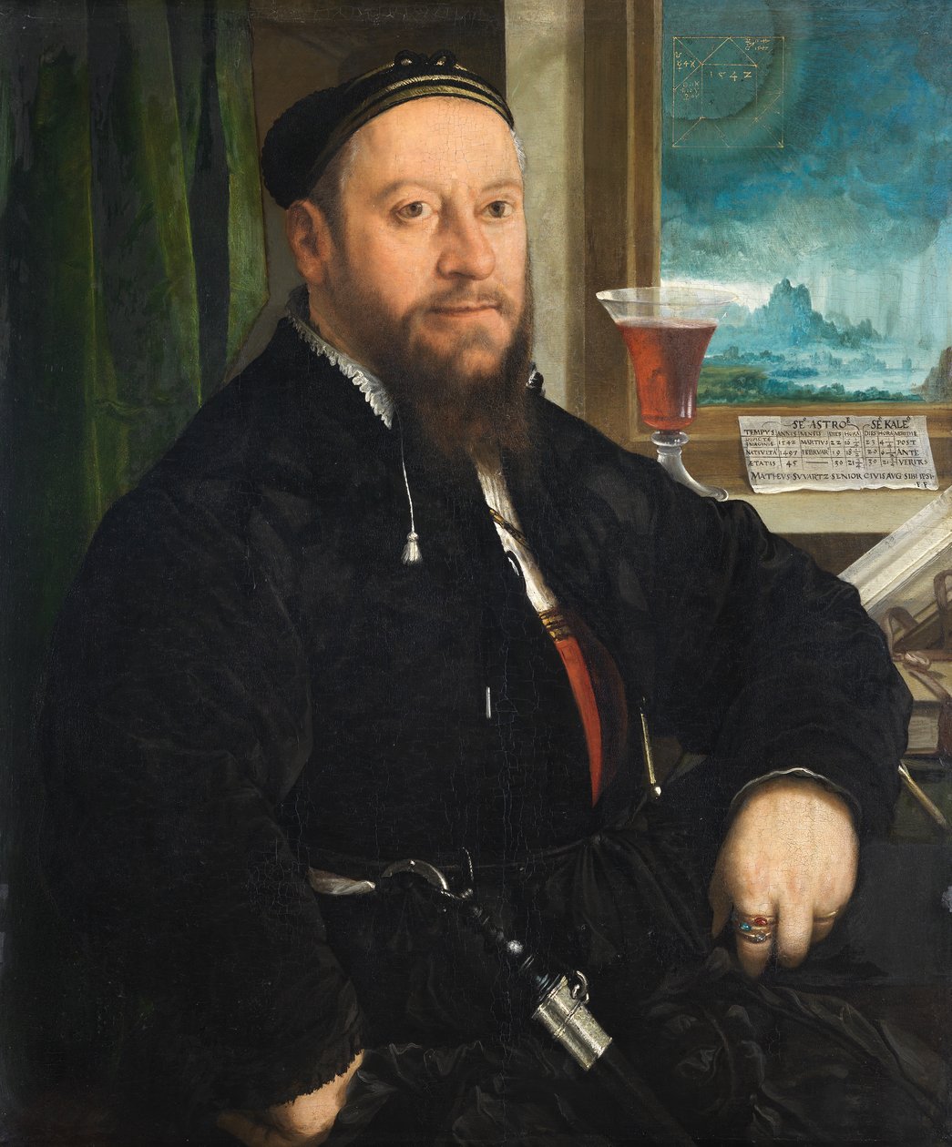 Retrato de Matthäus Schwarz de Christoph Amberger