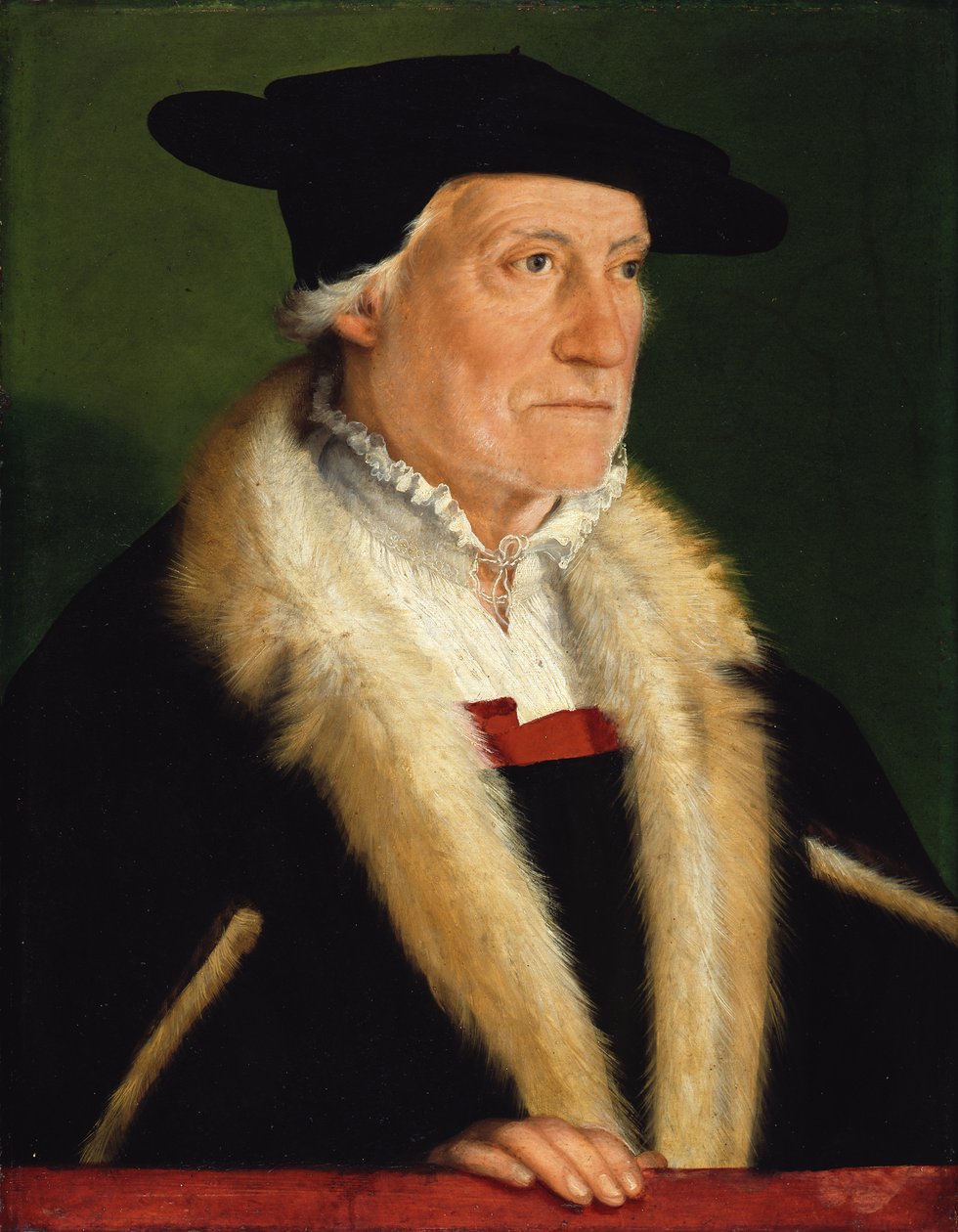 Retrato del cosmógrafo Sebastian Münster (1489-1552) de Christoph Amberger