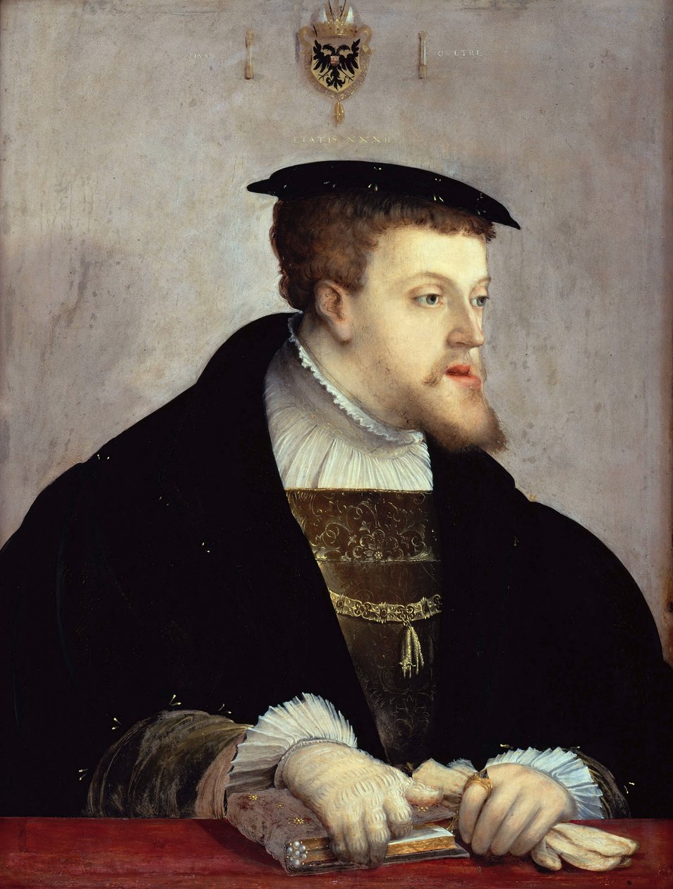 Retrato del Emperador Carlos V 1500-1558, ca 1532 de Christoph Amberger