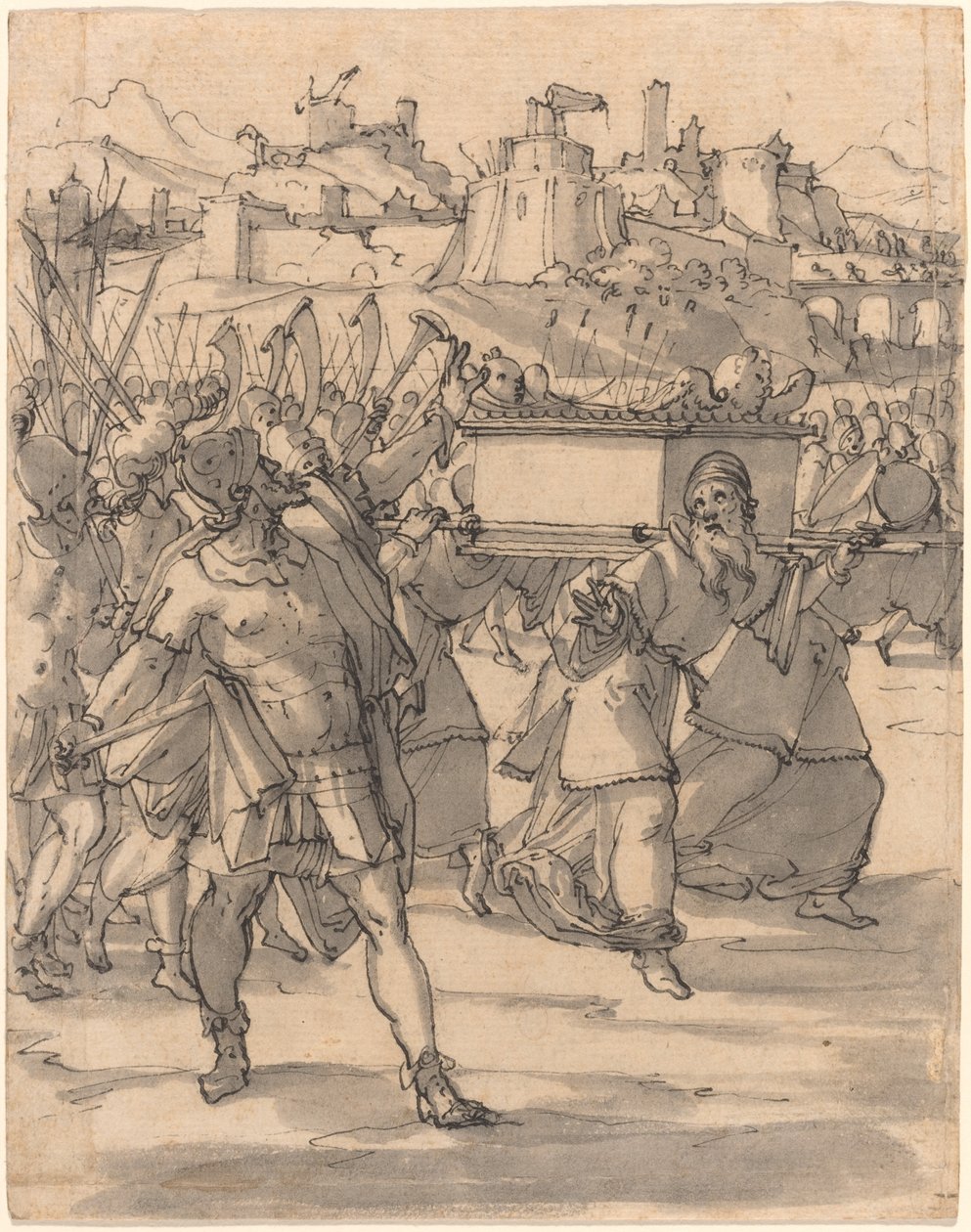 Josué y los israelitas ante los muros de Jericó de Christoph Murer