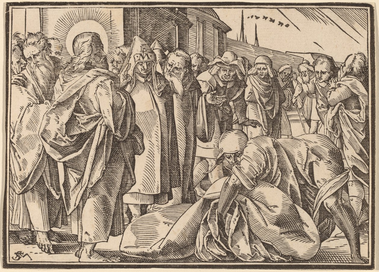 El paralítico sanado por Cristo recoge su camilla de Christoph Murer