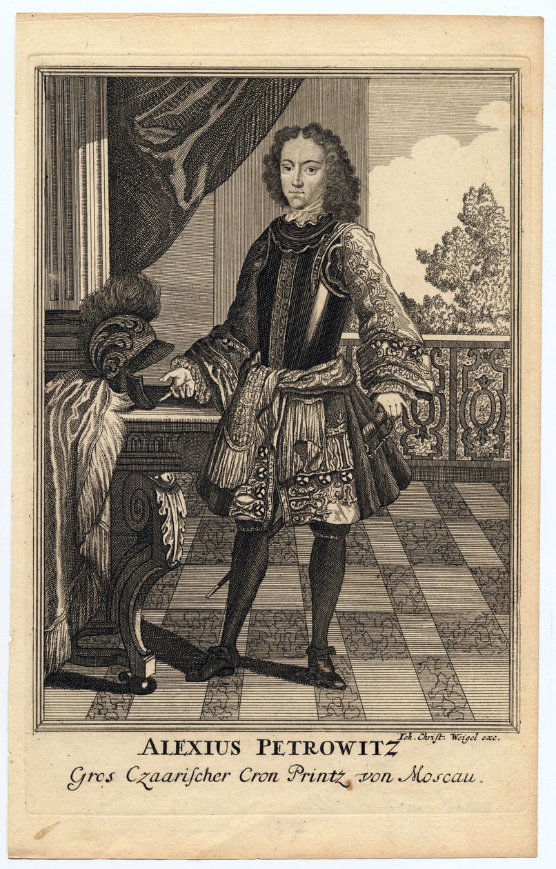 Retrato del Zarevich Alexei Petrovich de Rusia (1690-1718) de Christoph Weigel