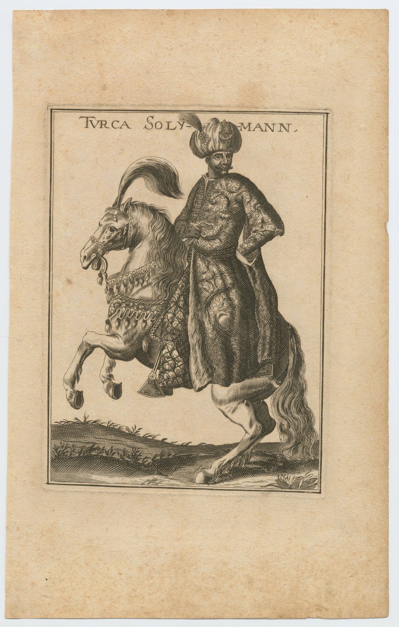 Suleiman II 1642-1691, Sultán del Imperio Otomano, 1710 de Christoph Wiegel
