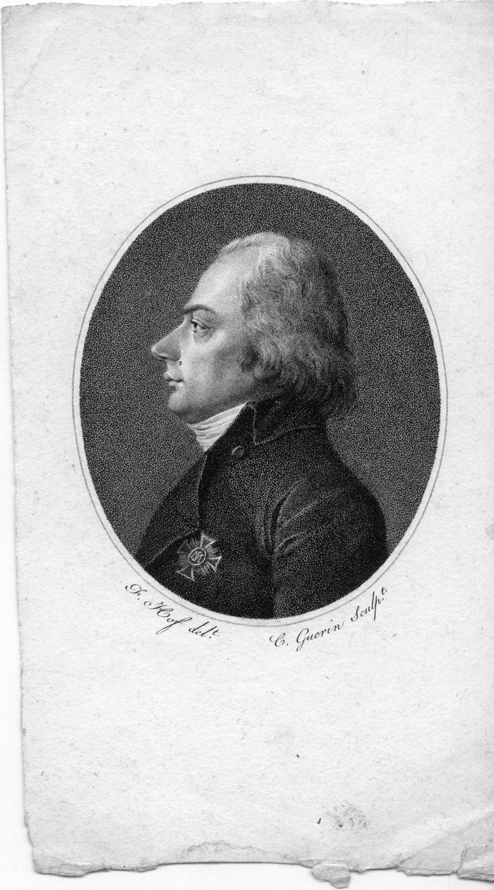 Retrato grabado de Gabriel Christophe Guerin