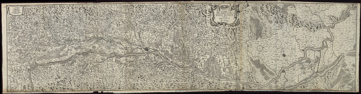 Oberelsass, Unterelsass y Pfaltz en el mapa del Rin de Christophe Tassin