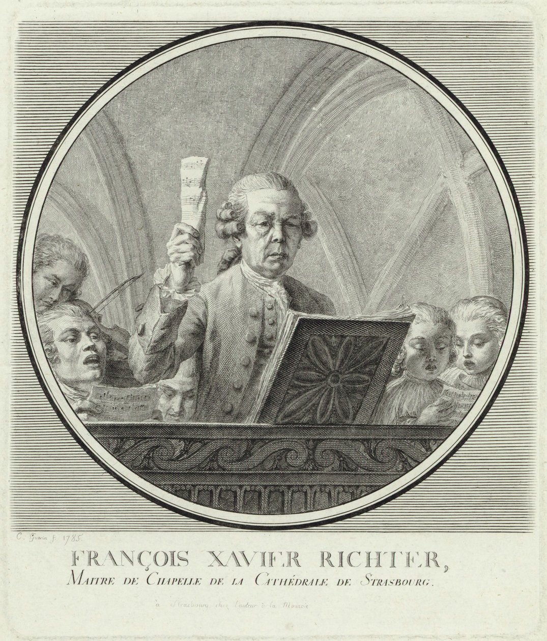 Retrato del compositor Franz Xaver Richter 1709-1789, 1785 de Christophe Guerin