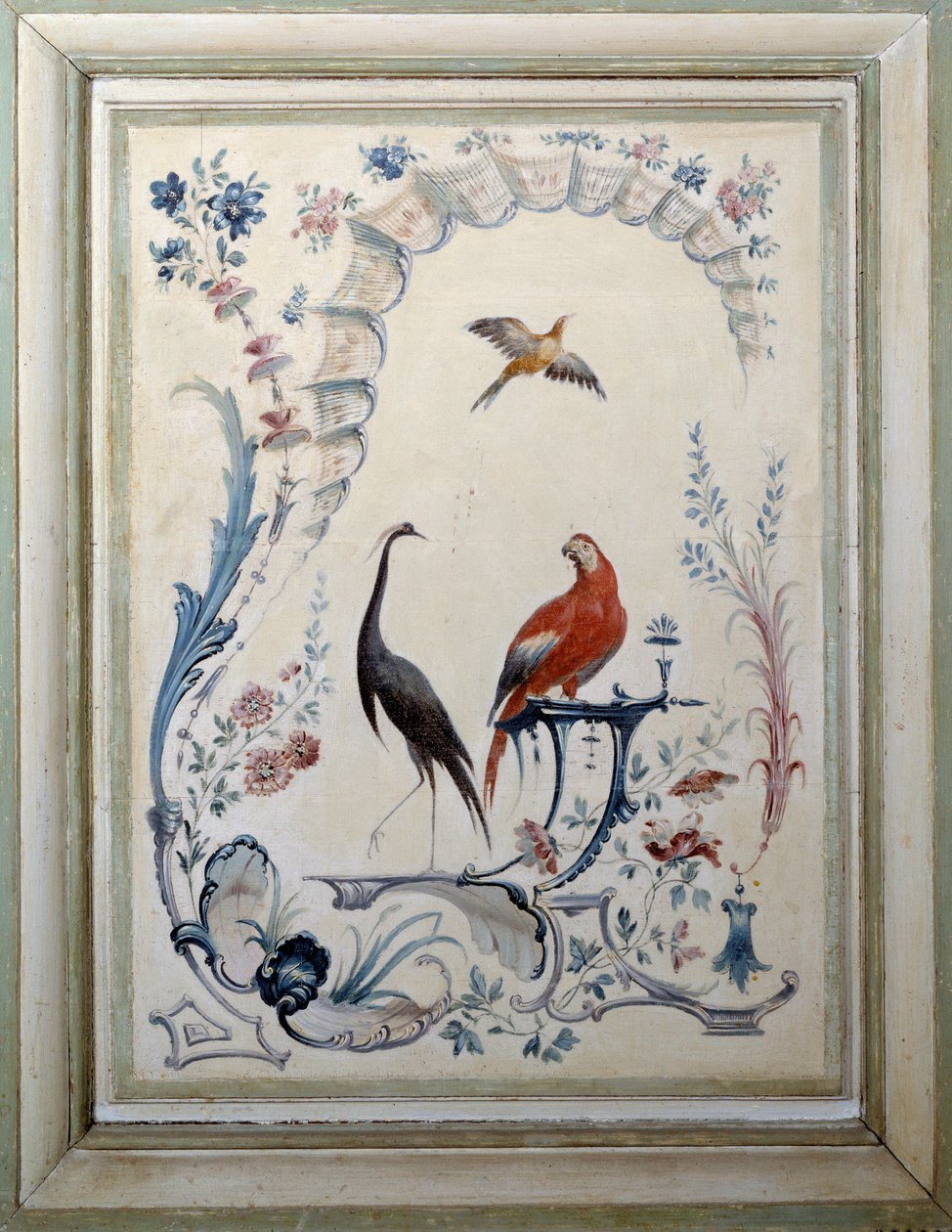 Pájaros signo del gran salón del castillo de Champs sur Marne de Christophe Huet