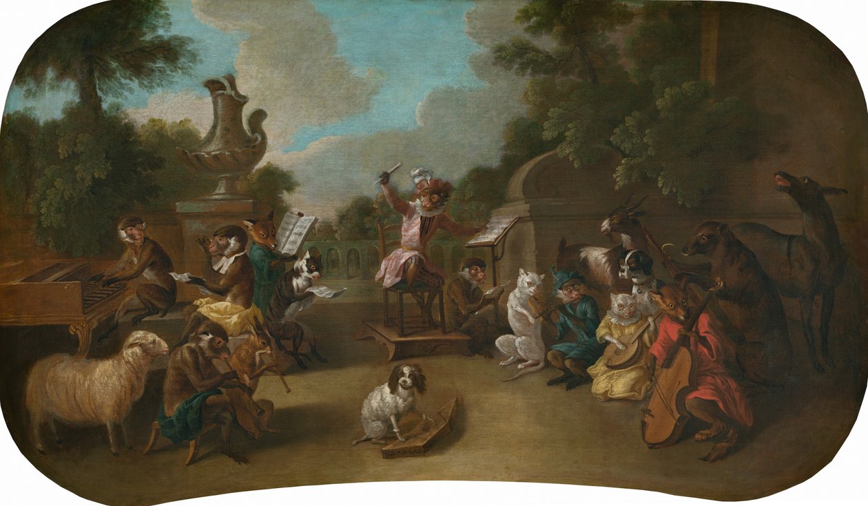 Singerie: El concierto, c. 1739 de Christophe Huet