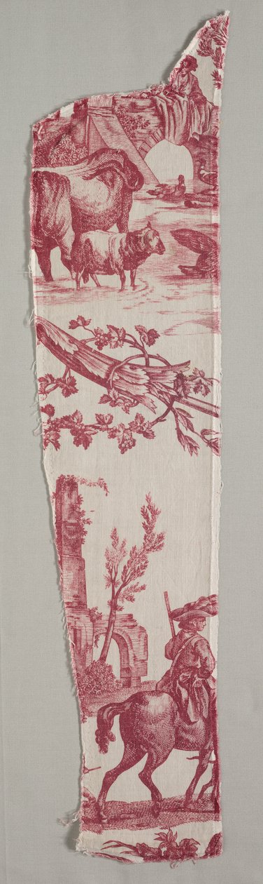 Fragmentos de algodón impreso con placa de cobre, c. 1789 de Christophe Philippe Oberkampf