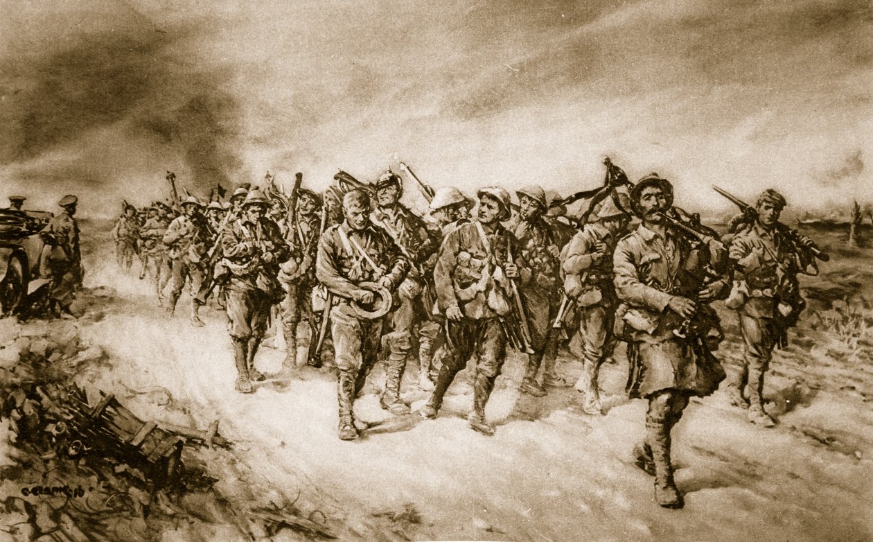 Dublineses y Munster regresando de la victoria en Ginch, 1914-19 de Christopher Clark