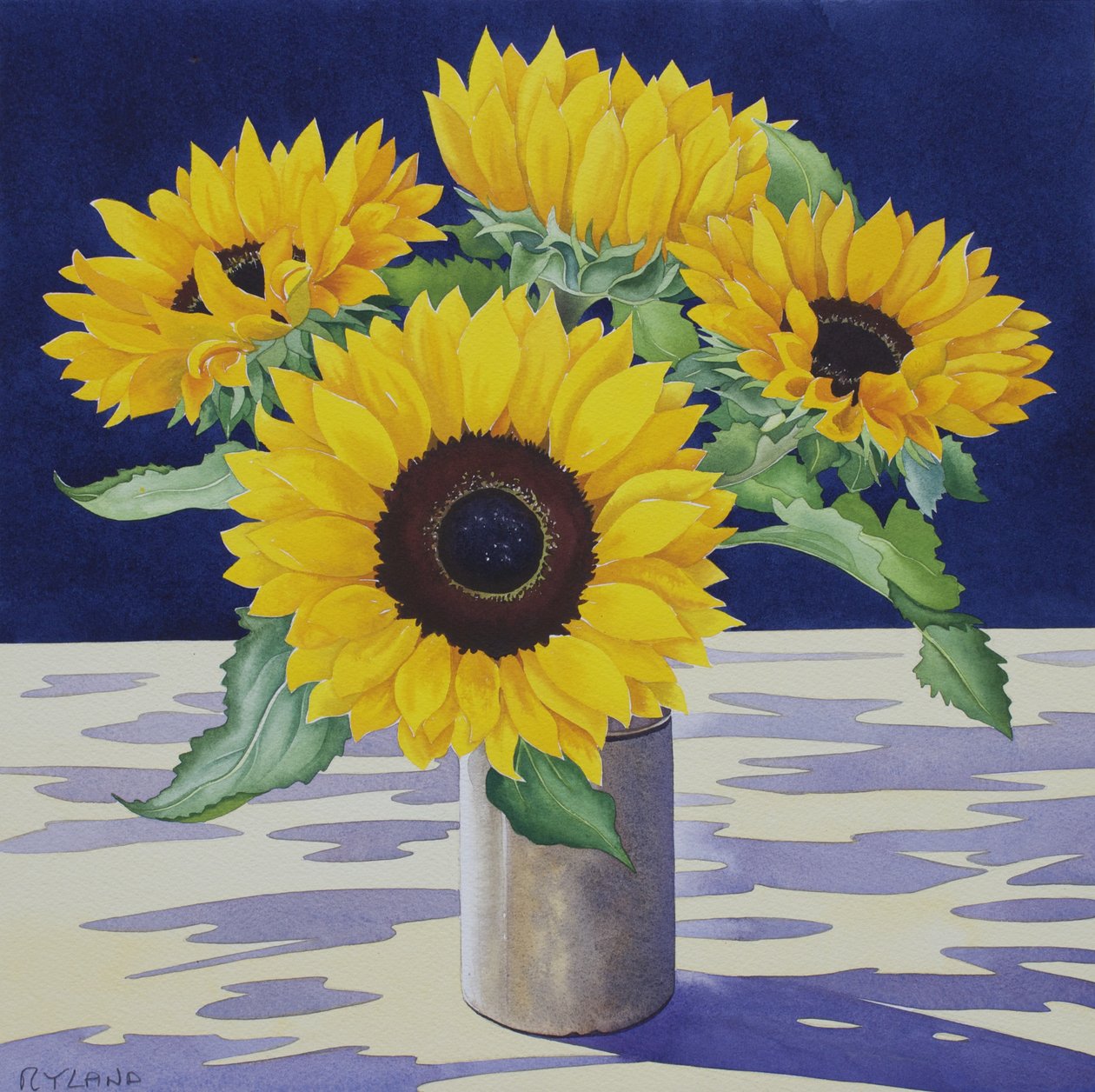 Naturaleza Muerta con Girasol de Christopher Ryland