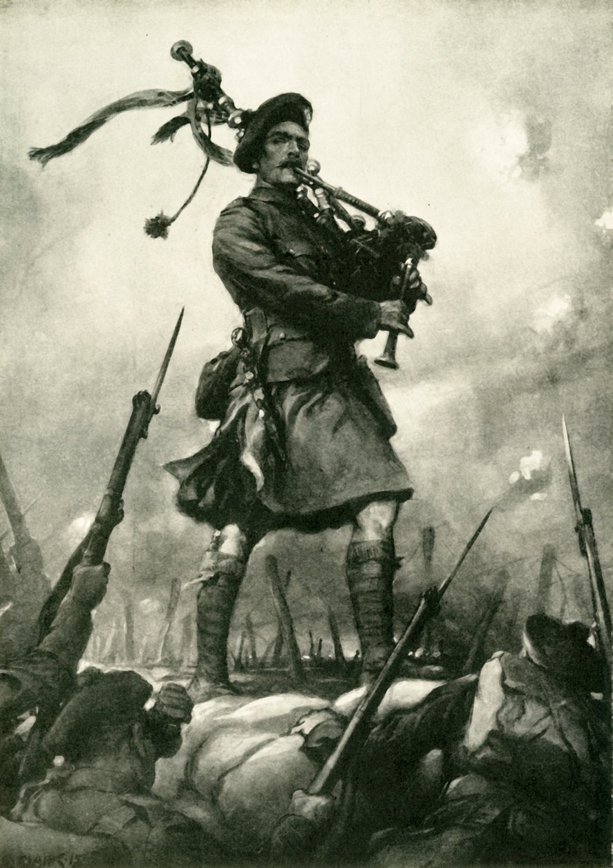 Cómo Piper Laidlaw ganó la Cruz Victoria el 25 de septiembre de 1915, c1920 de Christopher Clark